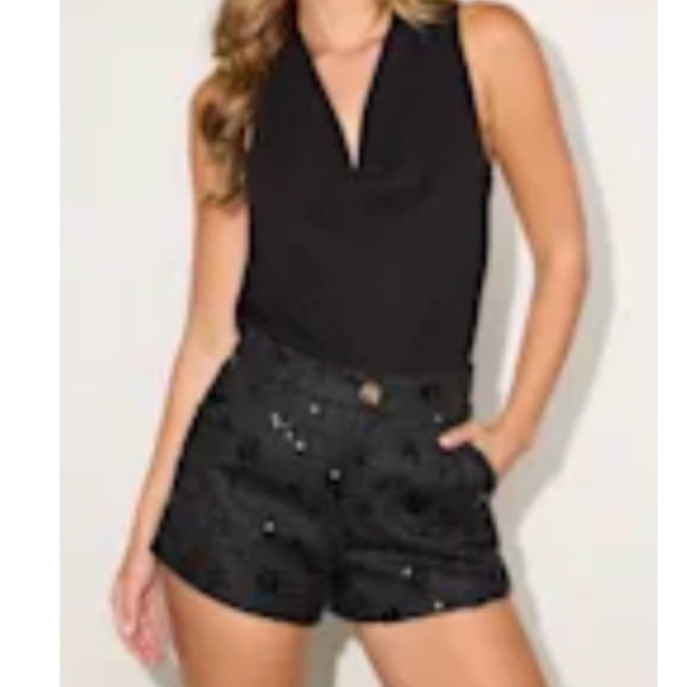 Lulus Meissa Black Tweed Sequin Mid-Rise Micro Shorts